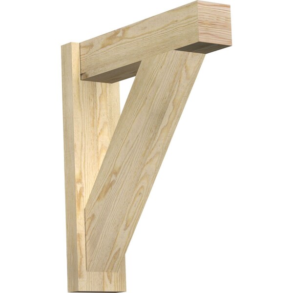 Ekena Millwork Traditional Block Rough Sawn Outlooker, Douglas Fir, 6"W x 22"D x 26"H OUT06X22X26TRA05RDF - main